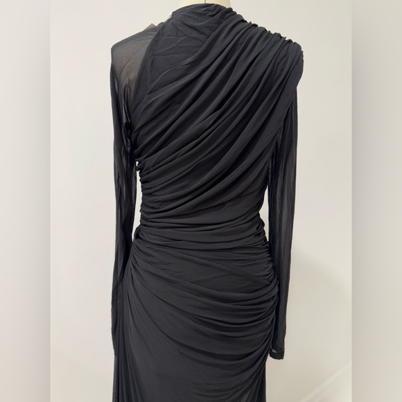 ZIMMERMANN Illustration asymmetric ruched stretch-mesh midi dress - Picture 10 of 13